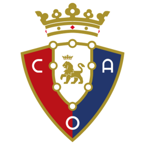 Coat of arms crest with a gold crown, red left half and blue right half, central white panel with a crowned lion and the letters C and A